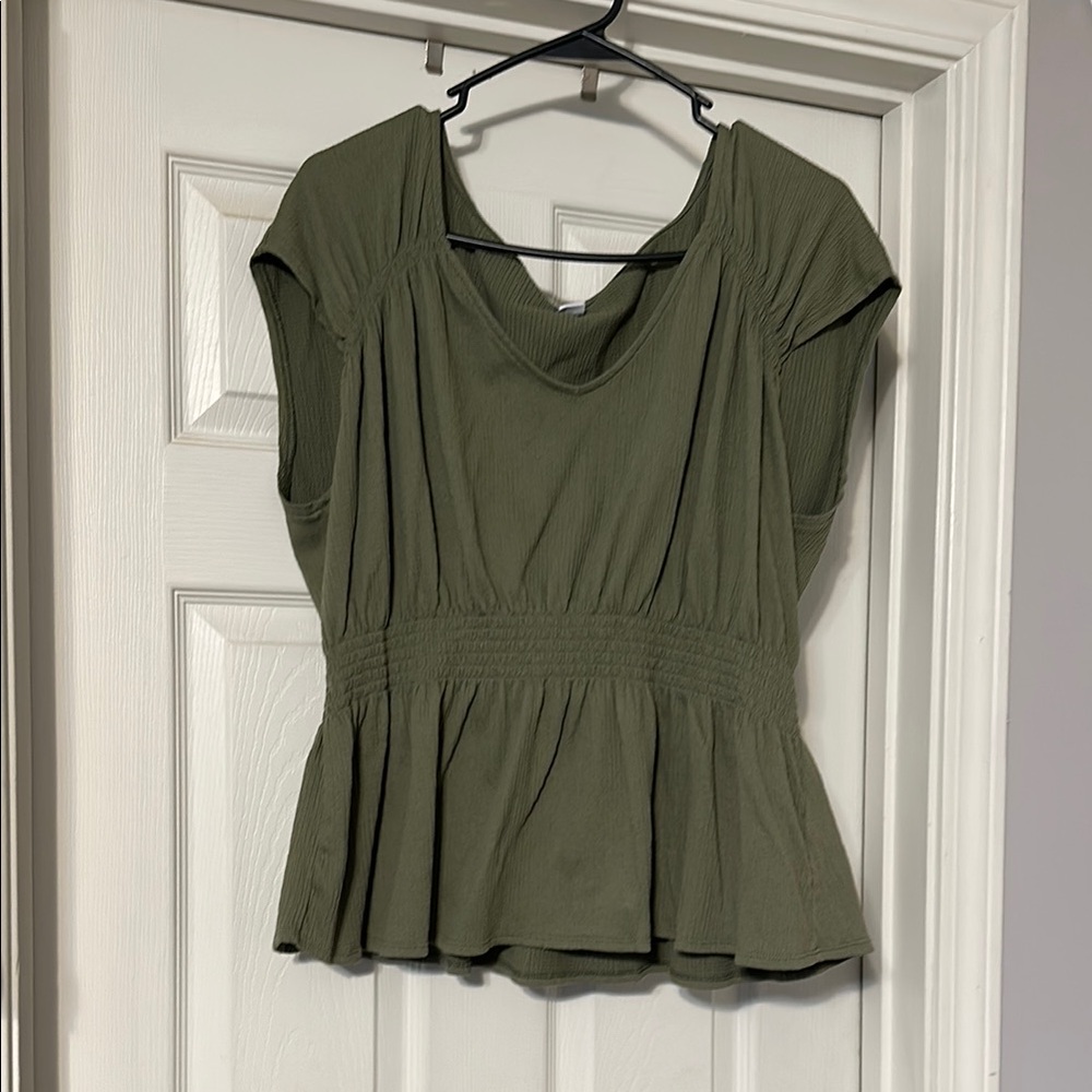 Olive Green Women's Top